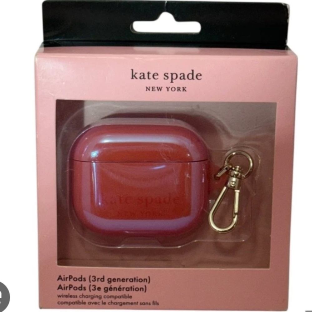 Kate Spade New York AirPods Case (3rd generation) New in Box  Pink Grapefruit